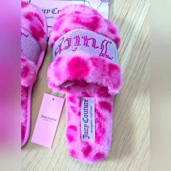BNWT Juicy Women's (Small 5/6) Faux-Fur Slide-In Skippers - Picture 4 of 11